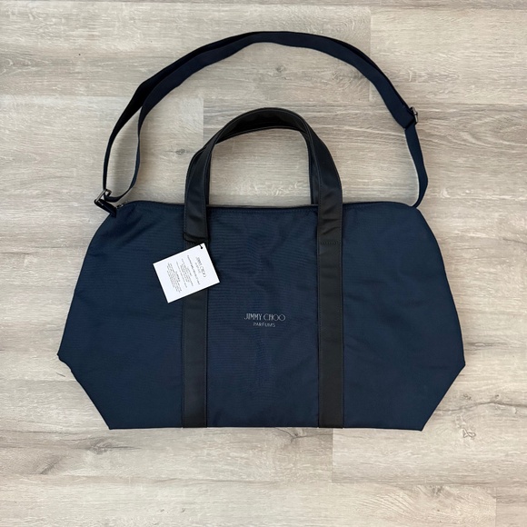 Jimmy Choo Parfums Navy Large Weekender Bag 131/2”-24” - Picture 1 of 11